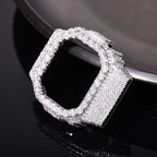 Hip-Hop Style Watch Accessory – Fully Iced-Out Moissanite &amp; Brass Trendy Case (Compatible with DW5600BBR)