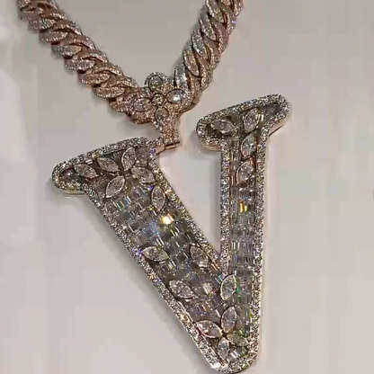 Holiday Special 49%OFF??Design Letter V Marquise Shape Pendant