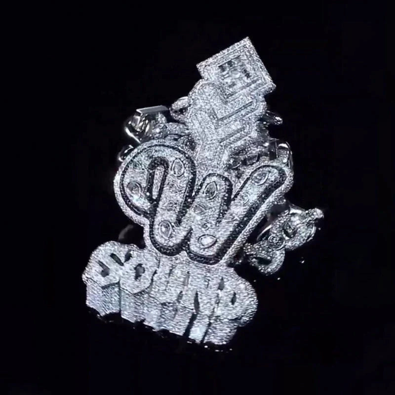 Sound Pear Cut Zircon ''W'' Pendant