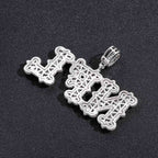 Hip-Hop Fully Iced-Out "Rock Candy" Letter Pendant — Cloud-Patterned, Spiked, and Modular DIY Combination