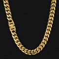 12mm Miami Cuban Link Chain in 18K Gold for Men's