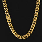 12mm Miami Cuban Link Chain in 18K Gold for Men's