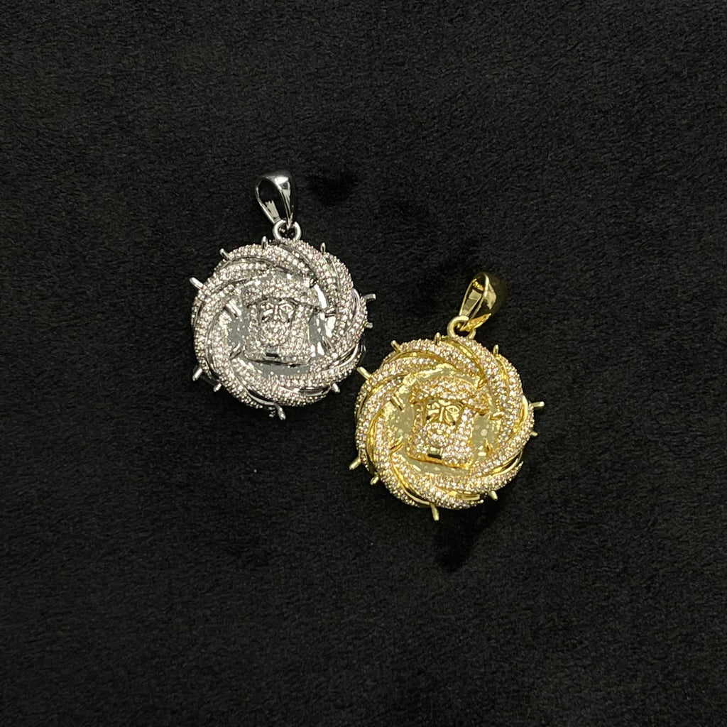 Blinged Out Thorn Ring Jesus Piece | Streetwear Drip & Unapologetic Faith