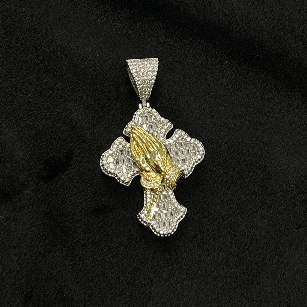 Gold Prayer Hands Pendant