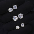 S925 Sterling Silver Earrings – Classic "Rock Candy" Style D-Color Moissanite Studs (Available in 0.5ct, 1ct, and 2ct)