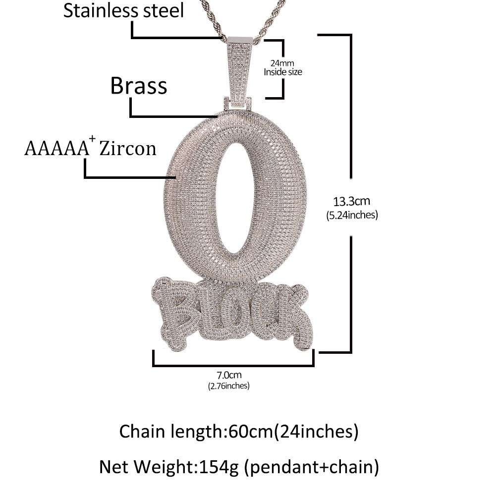 [Dazzling Brilliance ¡¤ Luxury Customization] Letter Q Pendant Necklace ¡ª Fully Pav¨¦-Set with Zirconia