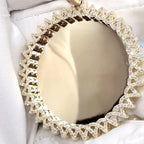 Moissanite Triangle Cross Design Photo Custom Pendant