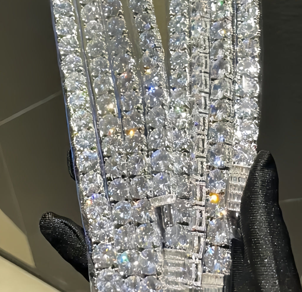 10mm Diamond Design Tennis Bracelet