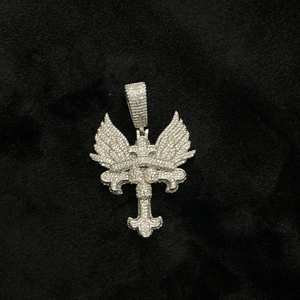 Hip Hop Iced Out Skull Cross Pendant