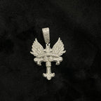 Hip Hop Iced Out Skull Cross Pendant