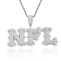 Hip-Hop Fully Iced-Out "Rock Candy" Letter Pendant — Cloud-Patterned, Spiked, and Modular DIY Combination