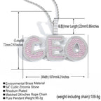 Hip-Hop Bold-Font Cubic Zirconia Custom Pendant — Letters & Numbers (Colorful) — DIY