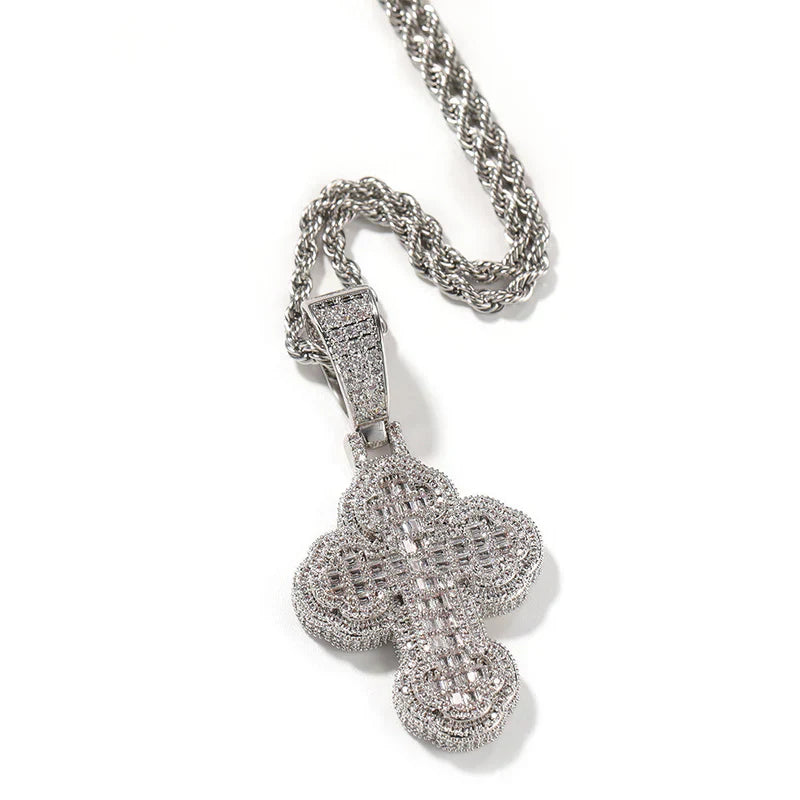 Iced Out Cross Pendant for Men Hip Hop Jewelry