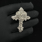 Hip Hop Rose Cross Pendant Jewelry for Men & Women
