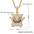 Gengar Pokemon Pendant Set, Cartoon Pokemon Spirit Jewelry