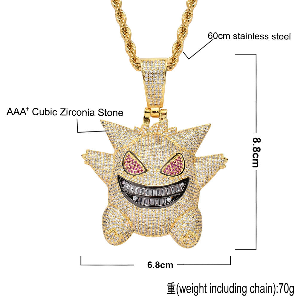 Gengar Pokemon Pendant Set, Cartoon Pokemon Spirit Jewelry