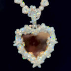 Moissanite Heart Vine Photo Custom Pendant（Epoxy Style）