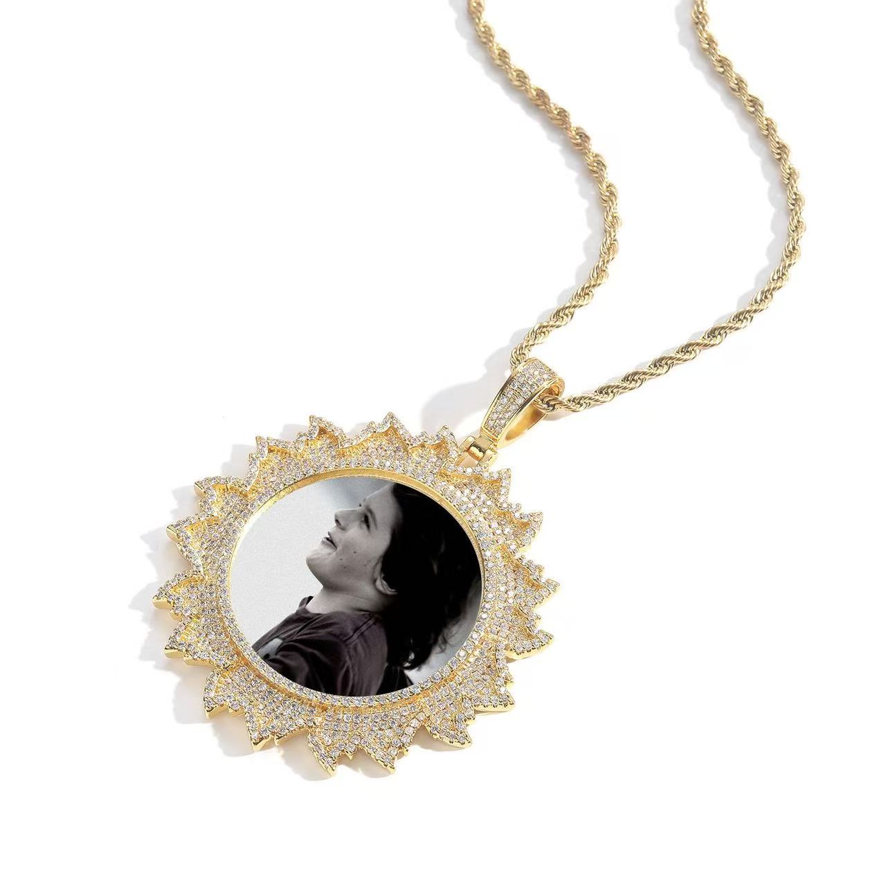 Memory Photo & Flower Locket Pendant