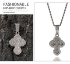Iced Out Cross Pendant for Men Hip Hop Jewelry