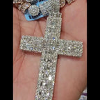 Dual-Tone Cross & Ball Necklace Set - 18K Rose/White Gold