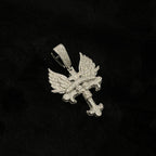 Hip Hop Iced Out Skull Cross Pendant