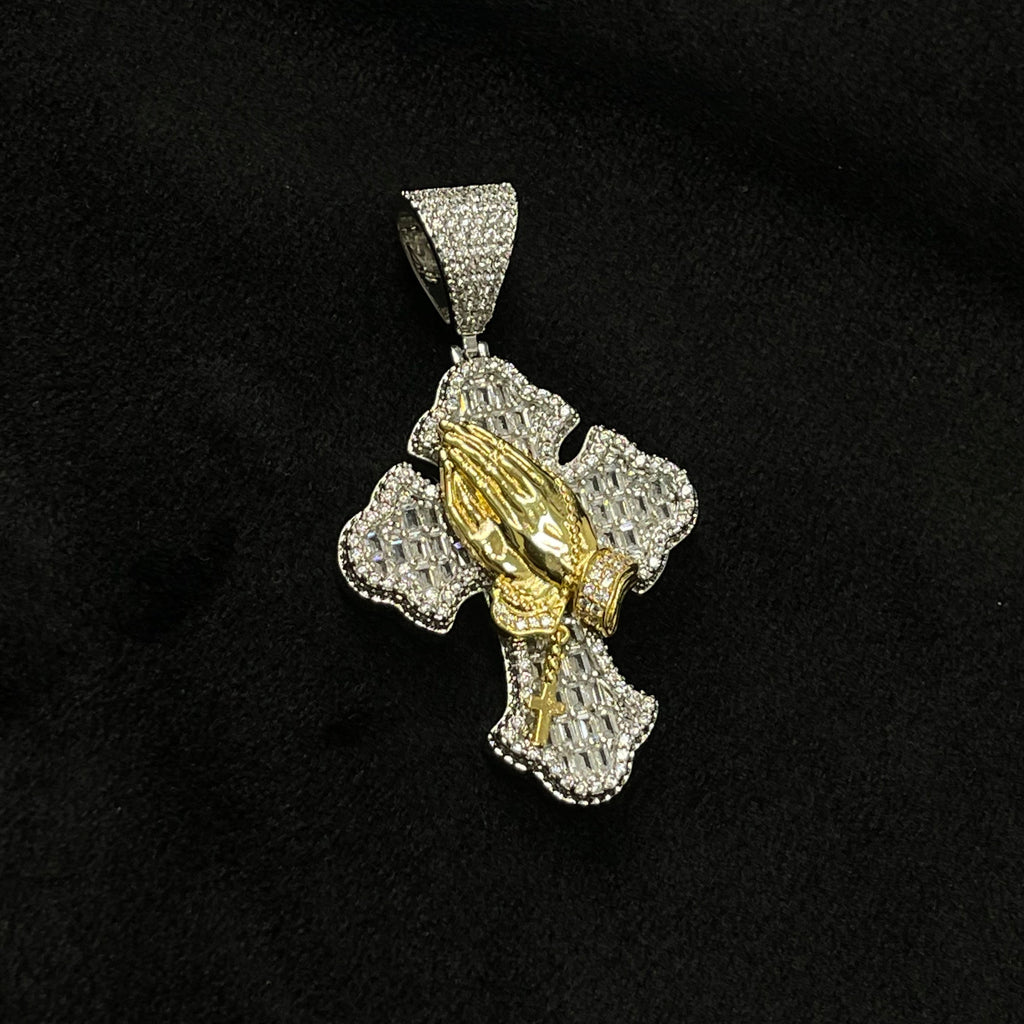 Gold Prayer Hands Pendant