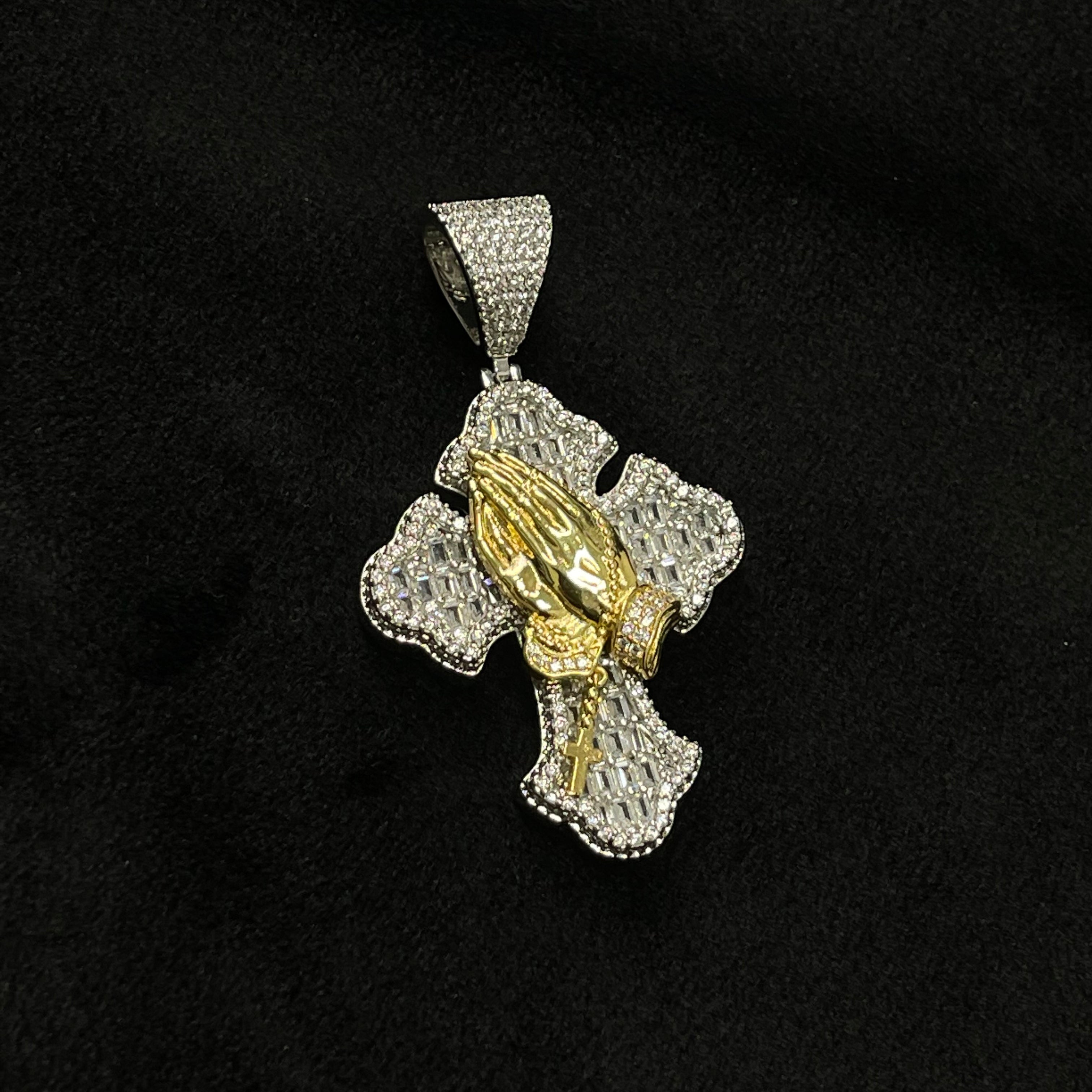Gold Prayer Hands Pendant