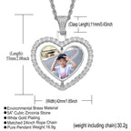 DIY Heart-Shaped Rotatable Double-Sided Photo Frame Pendant