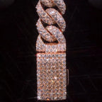 22mm Round and Carre Cut Zircon Cuban Chain