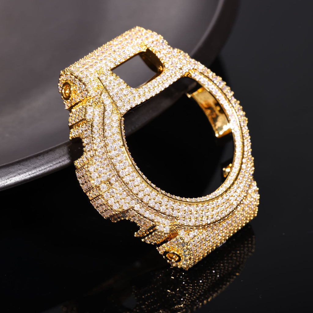 Viral Full-Diamond Moissanite Hip-Hop Watch Case (DW6900 Model)