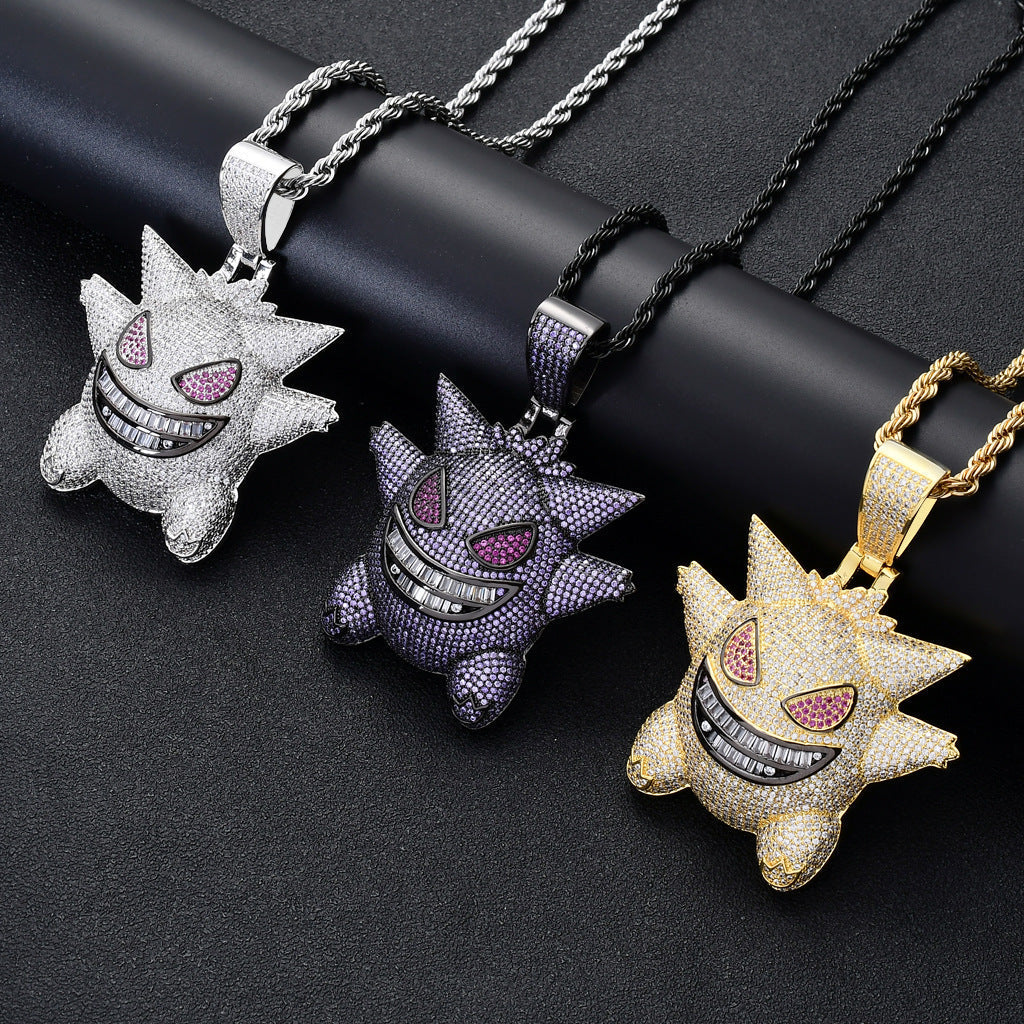 Gengar Pokemon Pendant Set, Cartoon Pokemon Spirit Jewelry