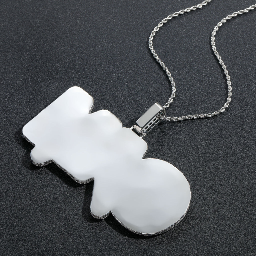 Hip-Hop Style Custom Letter Pendant — DIY Interlocking Initials with Square Zircon Accents