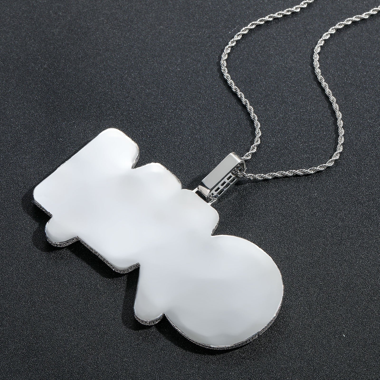 Hip-Hop Style Custom Letter Pendant — DIY Interlocking Initials with Square Zircon Accents