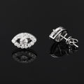 S925 Sterling Silver Skull Stud Earrings with D-Color Moissanite – Stylish and Unique