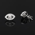 S925 Sterling Silver Skull Stud Earrings with D-Color Moissanite – Stylish and Unique