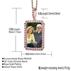 DIY Photo Keepsake Square Pendant — Solid Frame with Micro-Set Zirconia