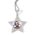 Hip-Hop Star-Shaped Photo Frame Pendant — Personalized DIY Hip-Hop Style Creative Photo Jewelry