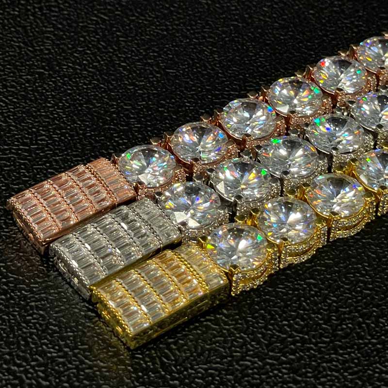 10mm Diamond Design Tennis Bracelet
