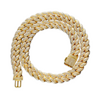 14mm Moissanite Miami Style Cuban Chain