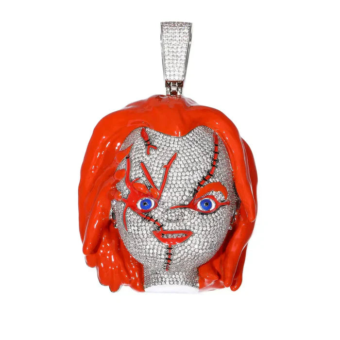 Hip Hop | Iced Out 3D Chucky Face Pendant