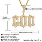 Hip-Hop "Glitch" Letter Pendant Necklace — Custom Personalized Lettering & DIY Modular Combination Pendant