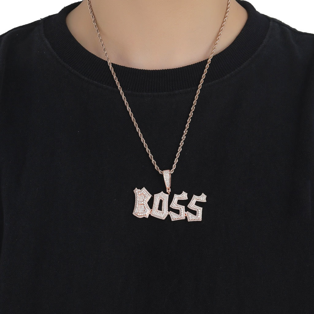 Hip-Hop Irregular Spliced Cursive Letter Pendant — Creative DIY