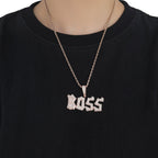 Hip-Hop Irregular Spliced Cursive Letter Pendant — Creative DIY