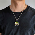 S925 Silver VVS D Moissanite Round Photo Pendant