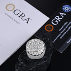 Hip-hop style men's moissanite ring—fully paved with stones, versatile and trendy.