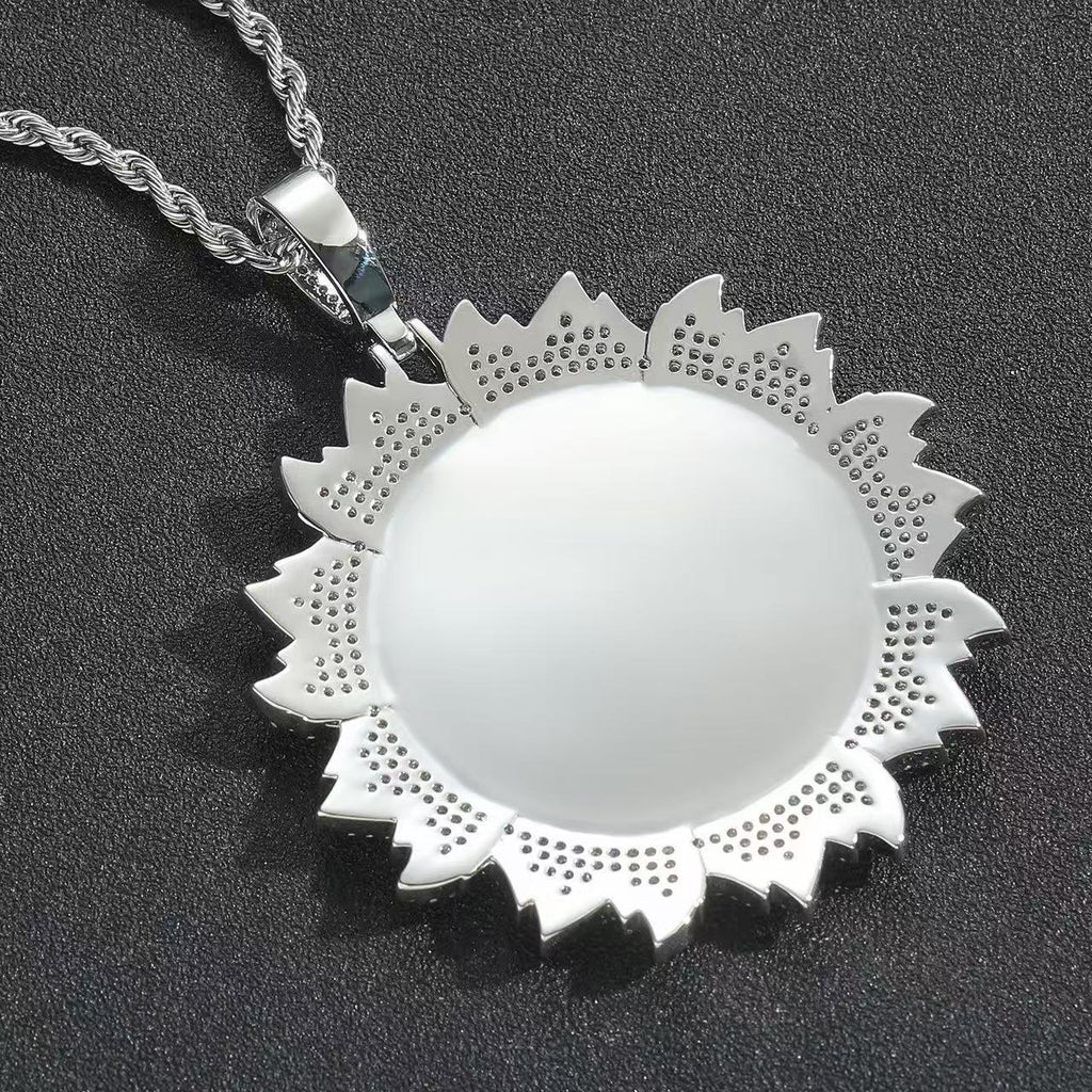 Memory Photo & Flower Locket Pendant