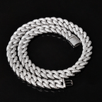 14mm Moissanite Miami Style Cuban Chain