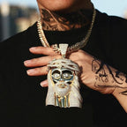 Hip Hop | Jesus Iced Out Pendant With Cuban Link Chain