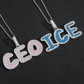 Hip-Hop Bold-Font Cubic Zirconia Custom Pendant — Letters & Numbers (Colorful) — DIY