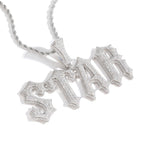 Hip-Hop "Glitch" Letter Pendant Necklace — Custom Personalized Lettering & DIY Modular Combination Pendant